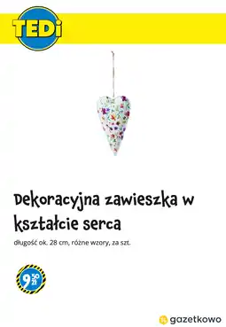 Tedi Dekoracyjna zawieszka w kształcie serca oferta