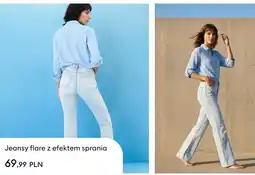 Sinsay Jeansy flare z efektem sprania oferta