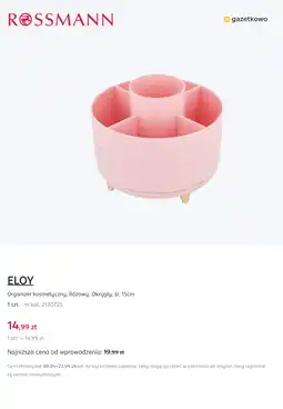 Rossmann ELOY Organizer kosmetyczny, Różowy, Okrągły, śr. 15cm oferta
