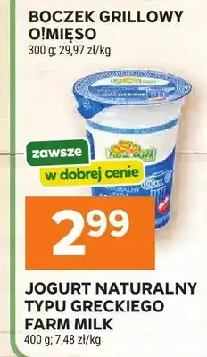 Stokrotka Jogurt naturalny typu greckiego Farm Milk oferta