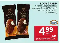 Stokrotka Lody Grand Caramel Popcorn Koral oferta