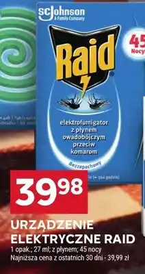 Stokrotka Elektrofumigator z płynem owadobójczym przeciw komarom bezzachowy Raid oferta