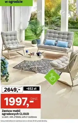 Leroy Merlin Zestaw mebli ogrodowych CLOUD stół 2 fotele sofa 2-osobowa oferta