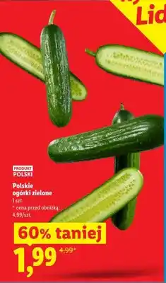 Lidl Ogórki zielone polskie oferta