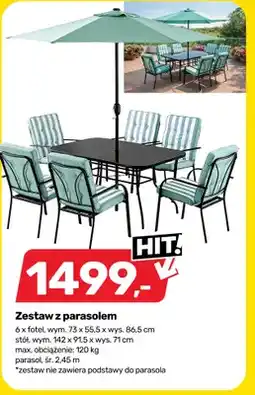 Bricomarche Zestaw ogrodowy z parasolem oferta