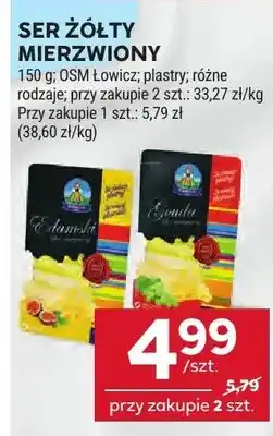 Stokrotka Ser żółty mierzwiony Edamski OSM Łowicz w plastrach oferta