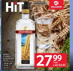 Selgros Wódka Stumbras oferta