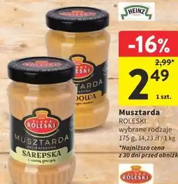 Intermarche Musztarda Roleski wybrane rodzaje oferta