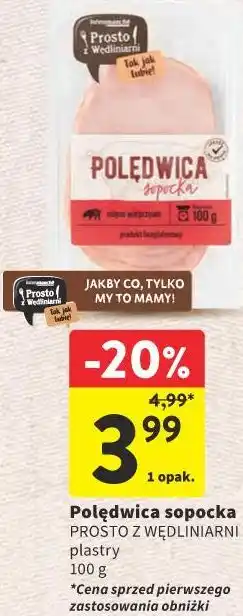 Intermarche Polędwica sopocka PROSTO Z WĘDLINIARNI oferta