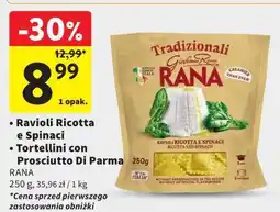 Intermarche Ravioli Ricotta e Spinaci / Tortellini con Prosciutto Di Parma RANA oferta