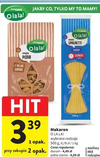 Intermarche Makaron O LA LA! oferta