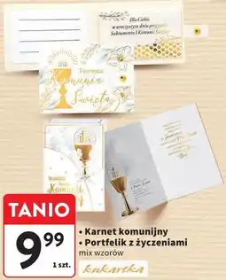Intermarche Karnet komunijny Portfelik z życzeniami oferta