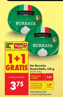 Biedronka Ser Burrata GustoBello oferta