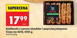 Biedronka Kiełbaski z serem cheddar i papryką jalapeno Czas na Grill oferta