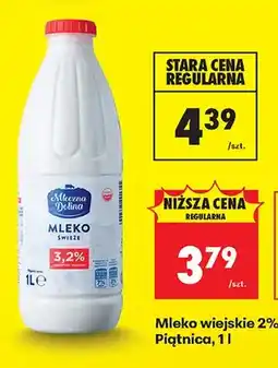 Biedronka Mleko świeże wiejskie 3,2% Mleczna Dolina oferta