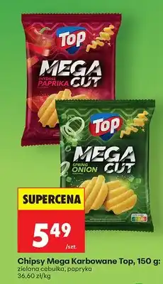 Biedronka Chipsy Mega Karbowane Top zielona cebulka oferta