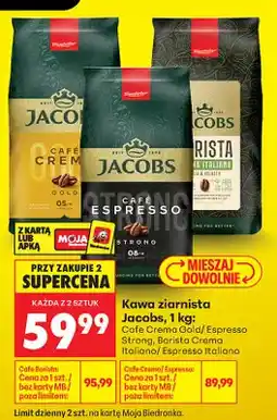 Biedronka Kawa ziarnista Jacobs Cafe Crema Gold oferta