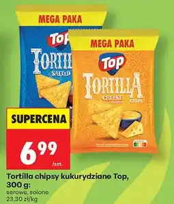 Biedronka Tortilla chipsy kukurydziane Top serowe oferta