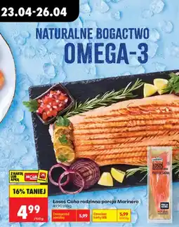 Biedronka Łosoś Coho rodzinna porcja Marinero filet ze skórą oferta