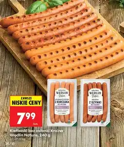 Biedronka Kiełbaski z filetem z kurczaka bez osłonki Kraina Wędlin Nature oferta