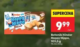 Biedronka Batoniki Kinder Happy Hippo Biscuit oferta