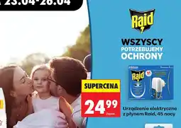 Biedronka Urządzenie elektryczne z płynem Raid 45 nocy oferta