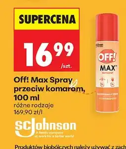 Biedronka Spray przeciw komarom Off! Max oferta