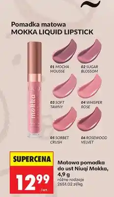 Biedronka Pomadka matowa do ust Niuqi Mokka Liquid Lipstick 01 Mocha Mousse oferta
