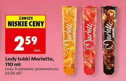 Biedronka Lody tubki Marletto cola oferta