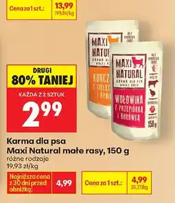 Biedronka Karma dla psa Maxi Natural małe rasy z kurczakiem i cielęciną i dynią oferta