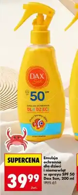 Biedronka Emulsja ochronna dla dzieci i niemowląt w sprayu SPF 50 Dax Sun oferta