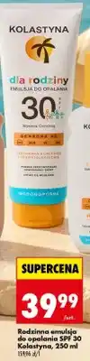 Biedronka Rodzinna emulsja do opalania SPF 30 Kolastyna dla rodziny oferta