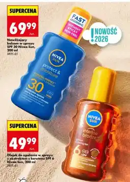 Biedronka Olejek do opalania w sprayu z ekstraktem z karotenu SPF 6 Nivea Sun intense bronze oferta
