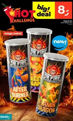 Dealz Chipsy Dr Fire Extreme Spicy Crisps Flamin' Dragon oferta