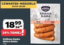 Netto Kiełbasa śląska Mistrz Rohus oferta