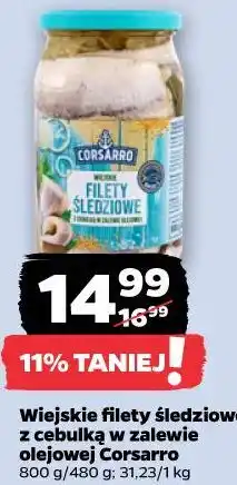 Netto Wiejskie filety śledziowe z cebulką w zalewie olejowej Corsarro oferta
