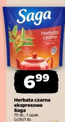 Netto Herbata czarna ekspresowa Saga oferta