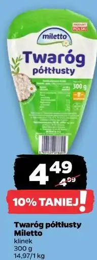 Netto Twaróg półtłusty Miletto oferta