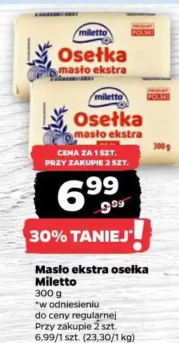 Netto Masło ekstra osełka Miletto oferta