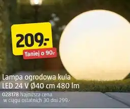 Jula Lampa ogrodowa kula LED 24 V ø40 cm 480 lm oferta