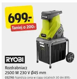 Jula RYOBI Rozdrabniacz 2500 W 230 V Ø45 mm oferta