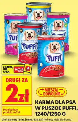 Biedronka Karma dla psa w puszce Puffi oferta
