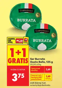 Biedronka Ser Burrata Gusto Bello oferta