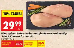 Biedronka Filet z piersi kurczaka bez antybiotyków Kraina Mięs Select Kurczak farmerski oferta