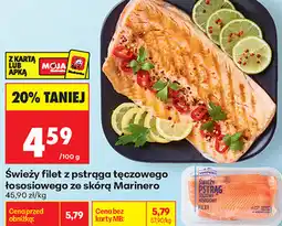 Biedronka Świeży filet z pstrąga tęczowego łososiowego ze skórą Marinero oferta