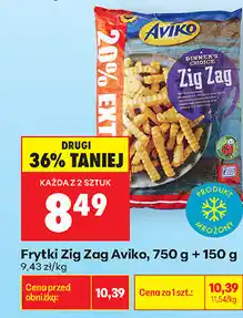 Biedronka Frytki Zig Zag Aviko, 750 g + 150 g oferta