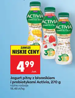 Biedronka Jogurt pitny z błonnikiem i probiotykami Activia oferta