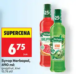 Biedronka Syrop Herbapol, 490 ml: grejpfrut, kiwi oferta