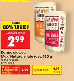 Biedronka Karma dla psa Maxi Natural małe rasy oferta