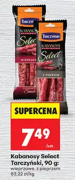 Biedronka Kabanosy Select Tarczyński, 90 g: wieprzowe, z pieprzem oferta